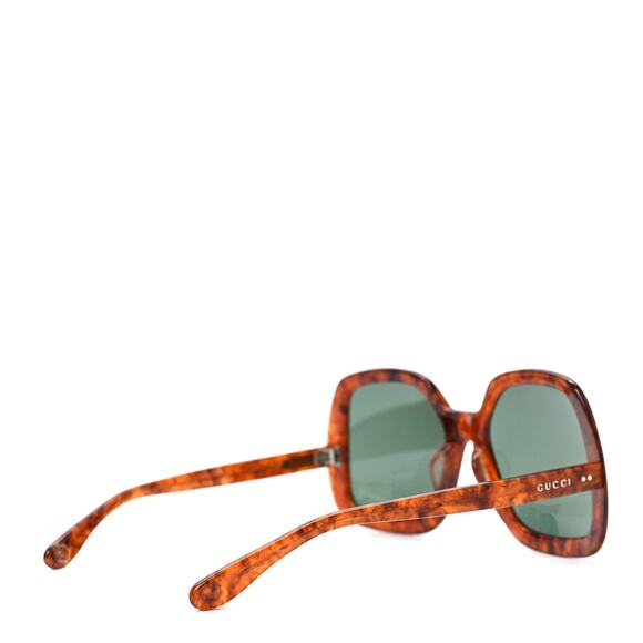 Gucci GG Squared Frame GG0625S Glasses in Havana Brown Oversized Sunglasses - Picture 4 of 7